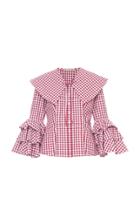 Flow The Label Ruffle Gingham Top