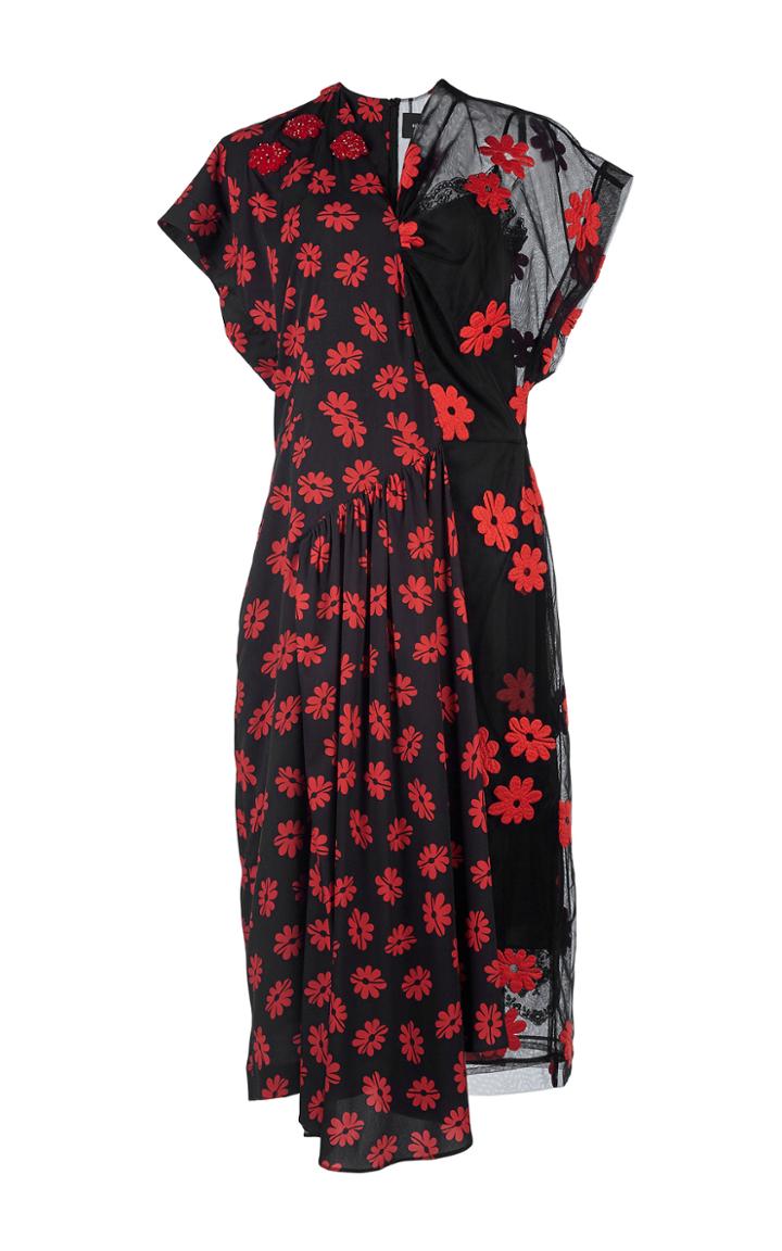 Simone Rocha Short Sleeve Patchwork Dress