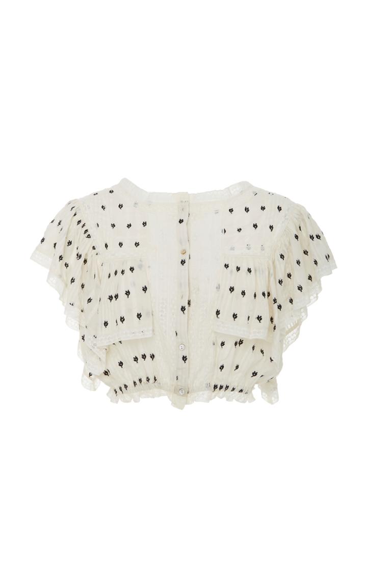 Loveshackfancy Nora Ruffle Crop Top