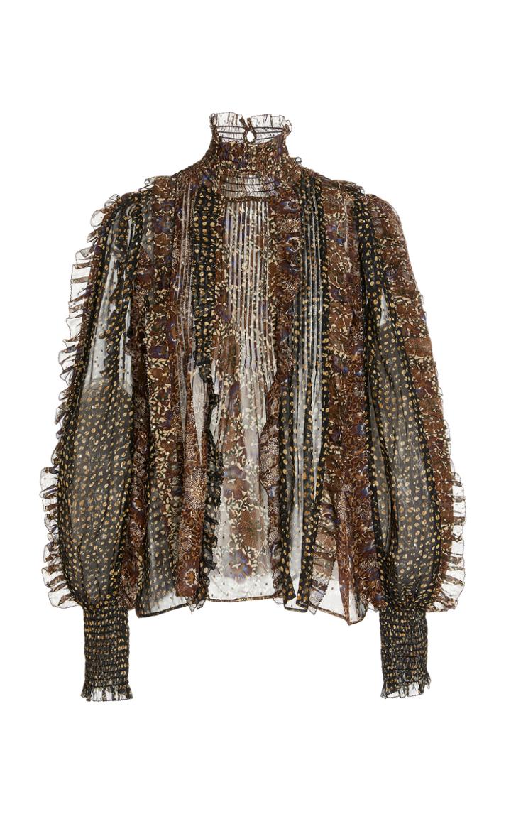 Ulla Johnson Elita Frilled Silk-blend Blouse