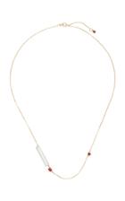 Yi 18k Gold Aquamarine And Ruby Necklace