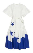 Delpozo Short Sleeve Star Printed Dress