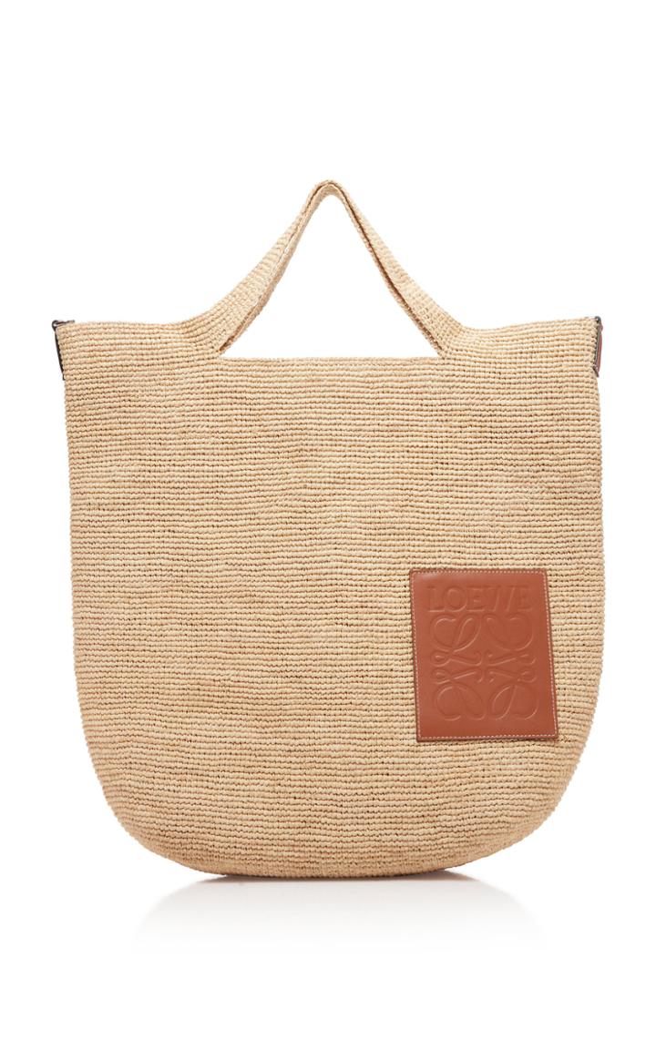 Loewe Slit Large Raffia Bag