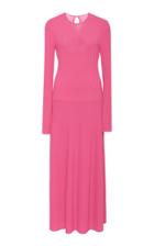 Carolina Herrera Full Sleeve Ribbed Dress With Bustier Detail