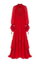 Zeynep Tosun Red Dream Ruffled Gown