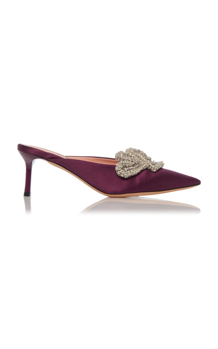 Rochas Heart Satin Mules
