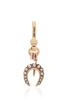 Lulu Frost One-of-a-kind Vintage Pearl Horseshoe Charm C.1880