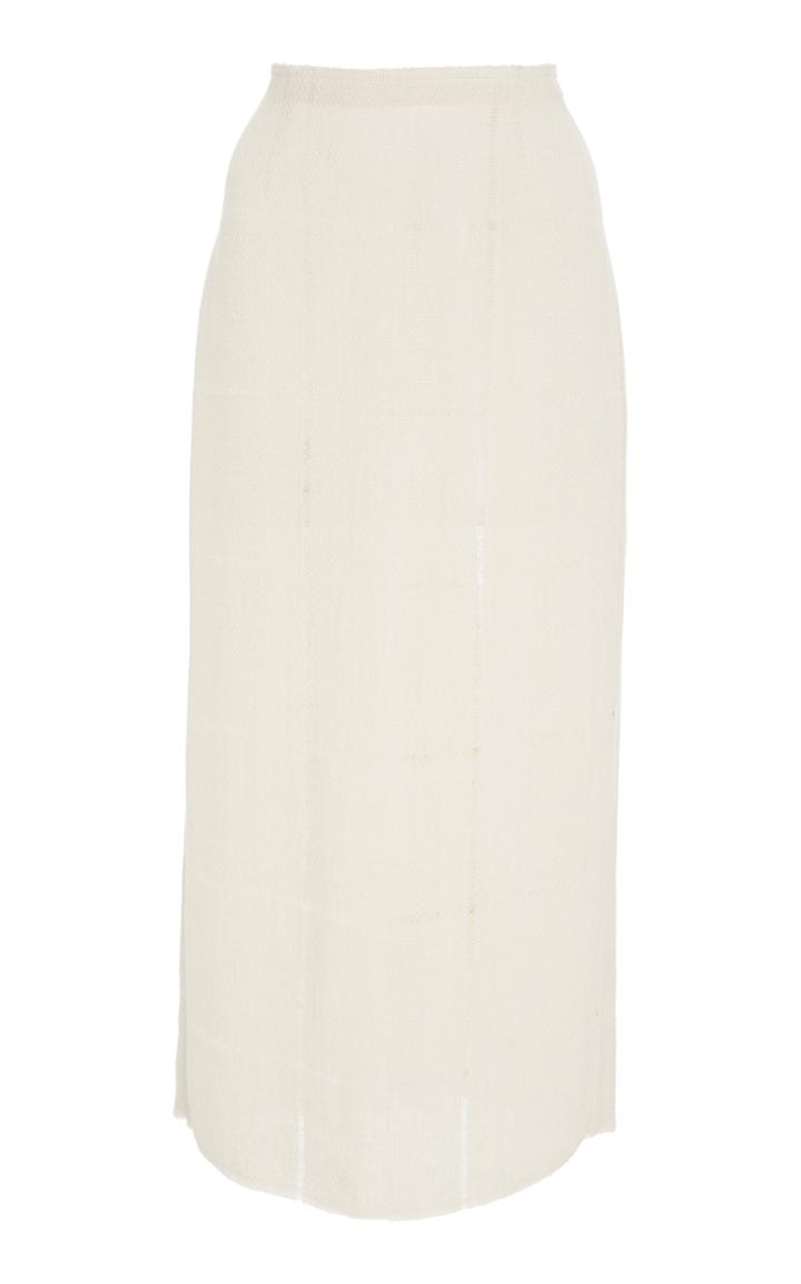 Marisa Witkin H-line Linen Skirt