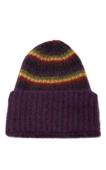 Tak.ori Tak. Ori Striped Mohair Beanie