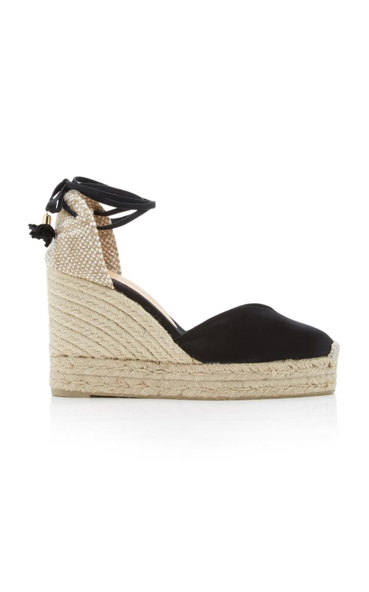 Castaer Carina Satin Wedge Espadrilles
