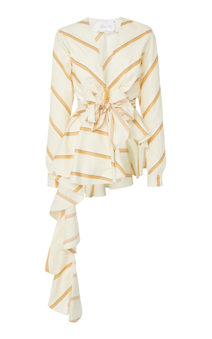 Johanna Ortiz Party Wave Cotton Poplin Top