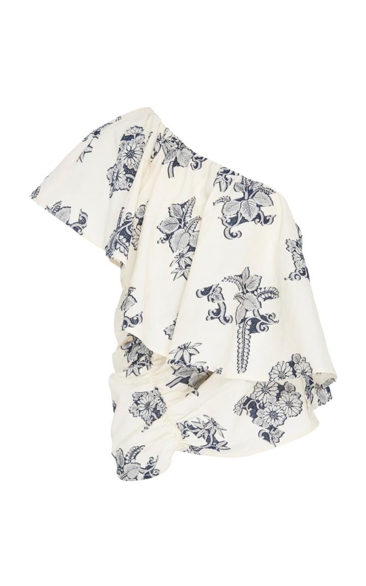 Sea Josephine Jacquard One Shoulder Top