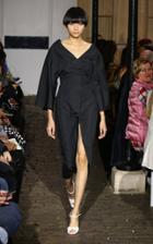 A.w.a.k.e. Frau Marta Open Back Poplin Midi Dress