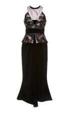 Bibhu Mohapatra Sleeveless Peplum Lace Dress
