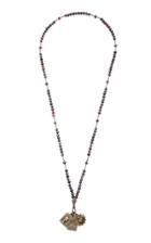 Miracle Icons Sapphire Rondelle Rosary Necklace