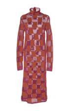 Marni Long Sleeve Checkered Dress