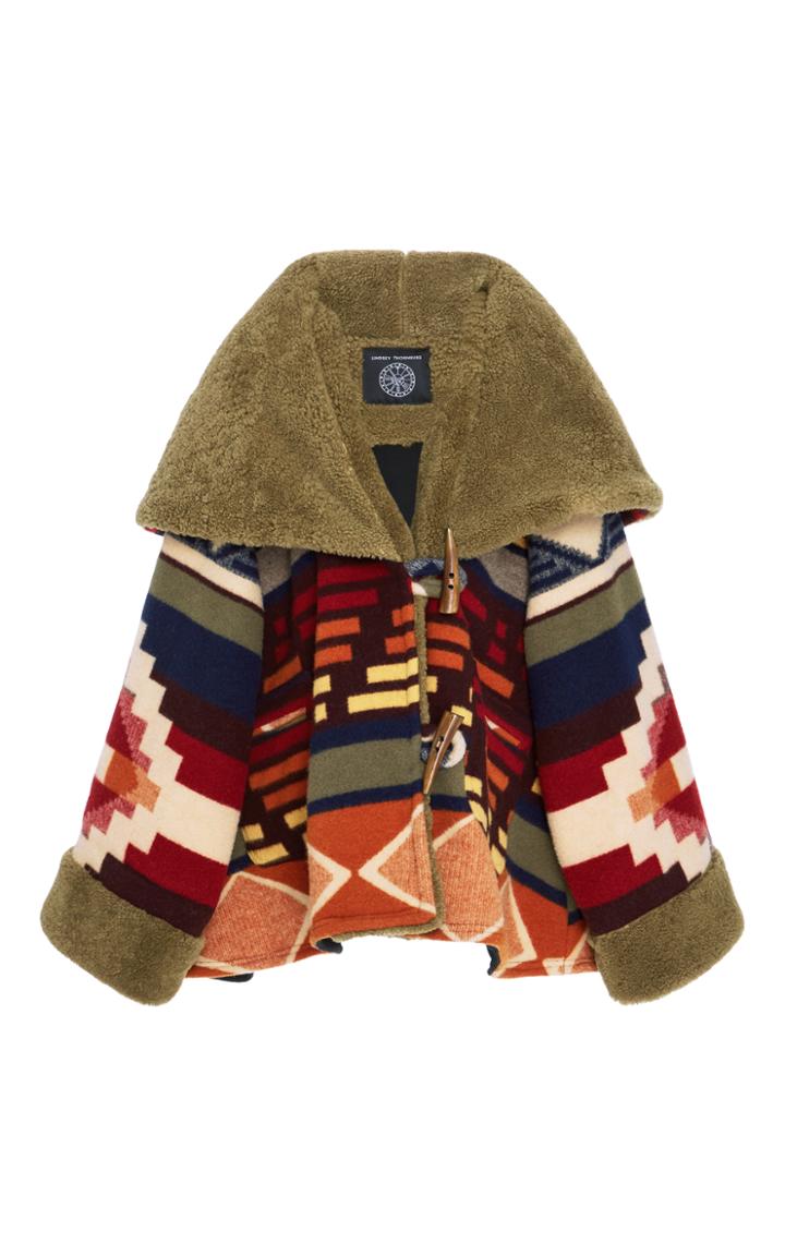 Lindsey Thornburg Cedar Mountain Trench Cloak With Shearling