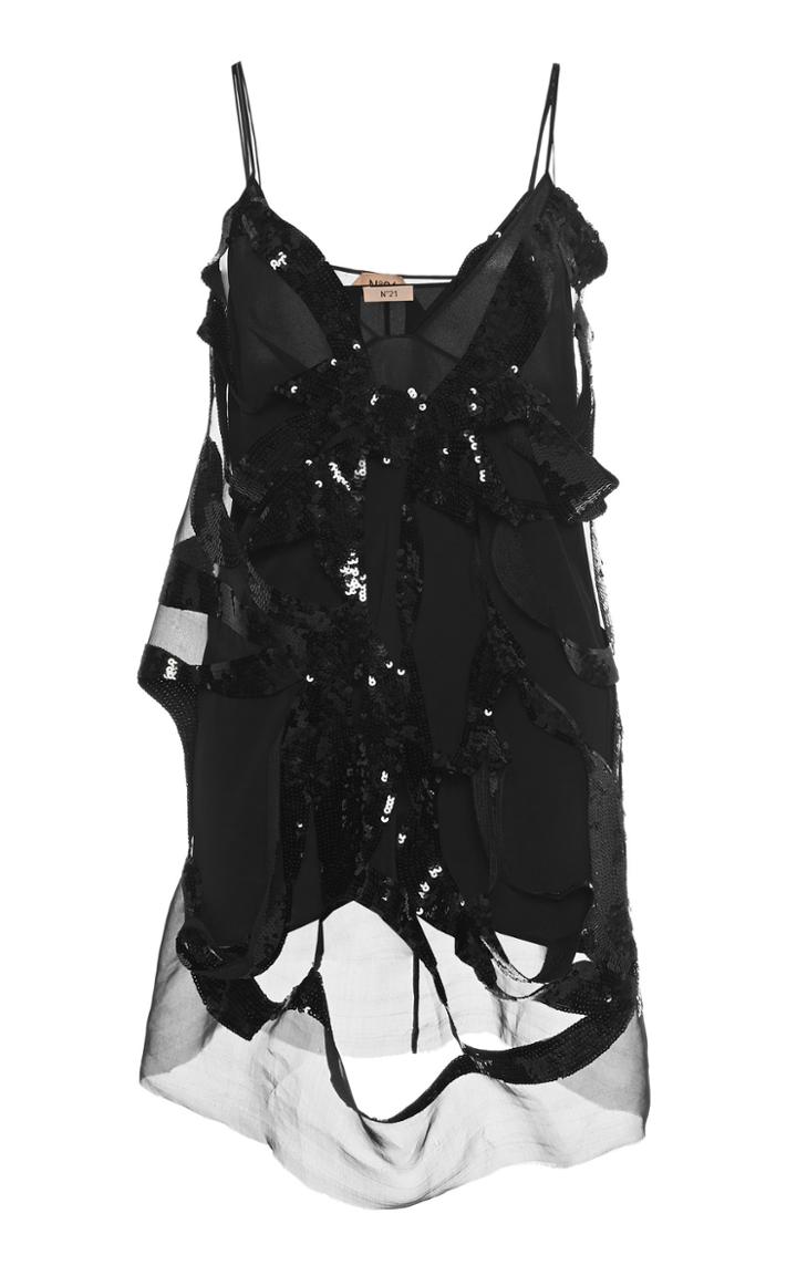 Moda Operandi N21 Cutout Sequined Silk-blend Top Size: S