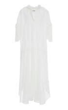 Jil Sander Lowe Ruffled Cotton-blend Dress