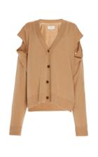 Maison Margiela Wool-blend V-neck Cutout Sweater