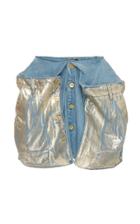 Moda Operandi Y/project Metallic Foiled Mini Skirt Size: 36