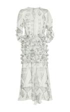 Tata Naka Print Dress With Frilly Hips