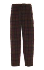 Nicholas Daley Pleated Plaid Wool And Mohair-blend Pants