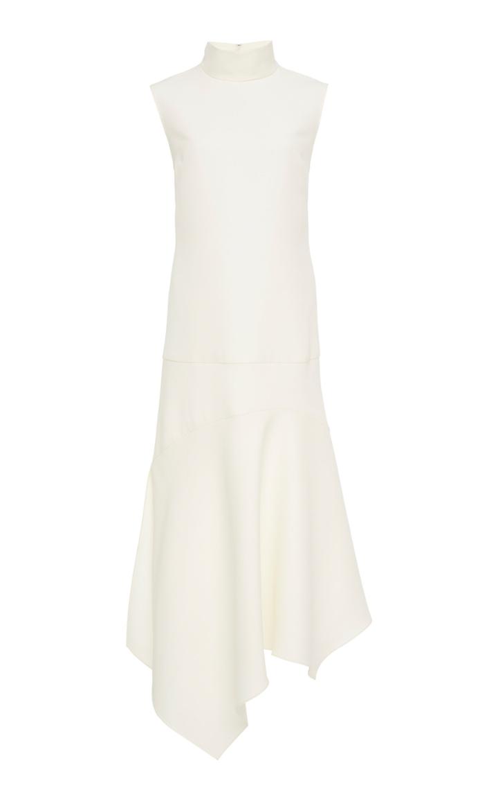Yeon Nyx Asymmetric Turtleneck Wool-blend Midi Dress