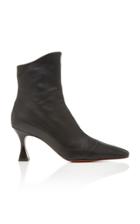 Manu Atelier Duck Patent Leather-trimmed Ankle Boots Size: 35
