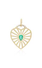 Michelle Fantaci Heart Charm With Gemfields Emerald And White Diamonds