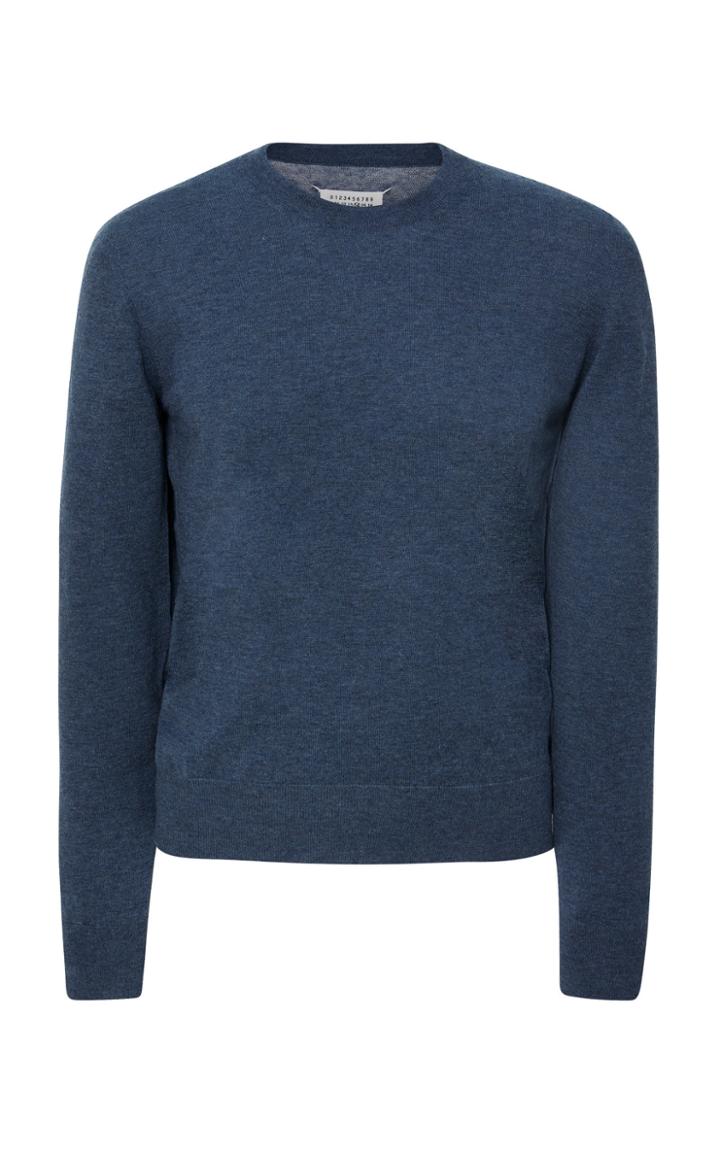Maison Margiela Paneled Wool And Cotton-blend Sweater