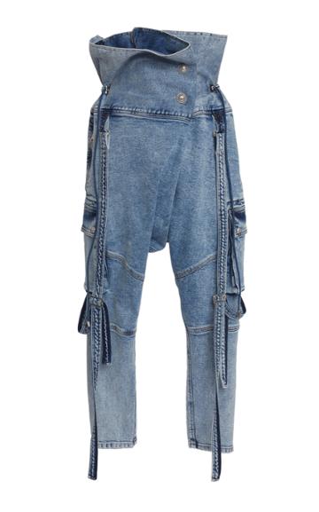Balmain High-rise Acid Wash Stretch Denim Jeans