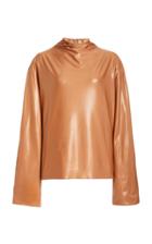 Moda Operandi Sally Lapointe Coated Jersey Draped Dolman Sleeve Top