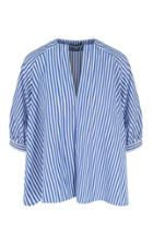 Moda Operandi Hanna Fiedler Pierre Puff-sleeve Striped Organic Cotton Shirt