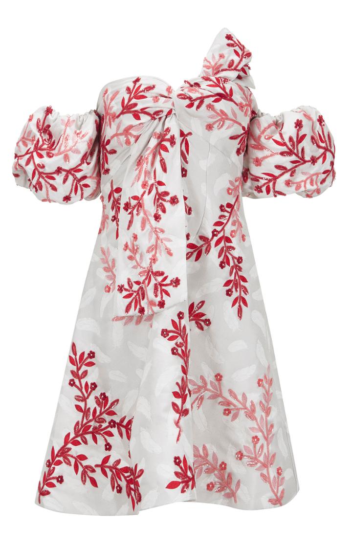 Razan Alazzouni Floral Embellished Mini Dress