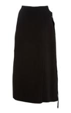 Helmut Lang Compact Ribbed-knit Wool-blend Wrap Skirt