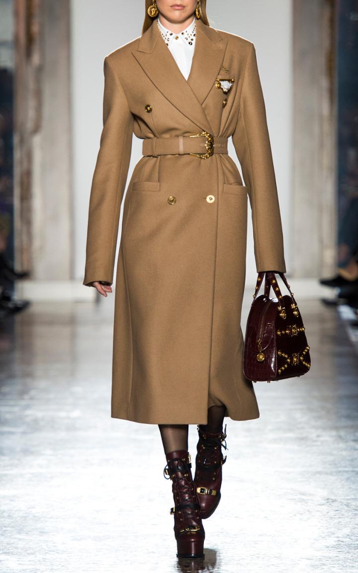 Versace Wool Long Coat