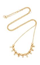Zoe Chicco 14k 10 Gold Sliding Beads And Dangle Diamond Necklace
