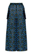 Razan Alazzouni Mink Trimmed Embroidered Pants