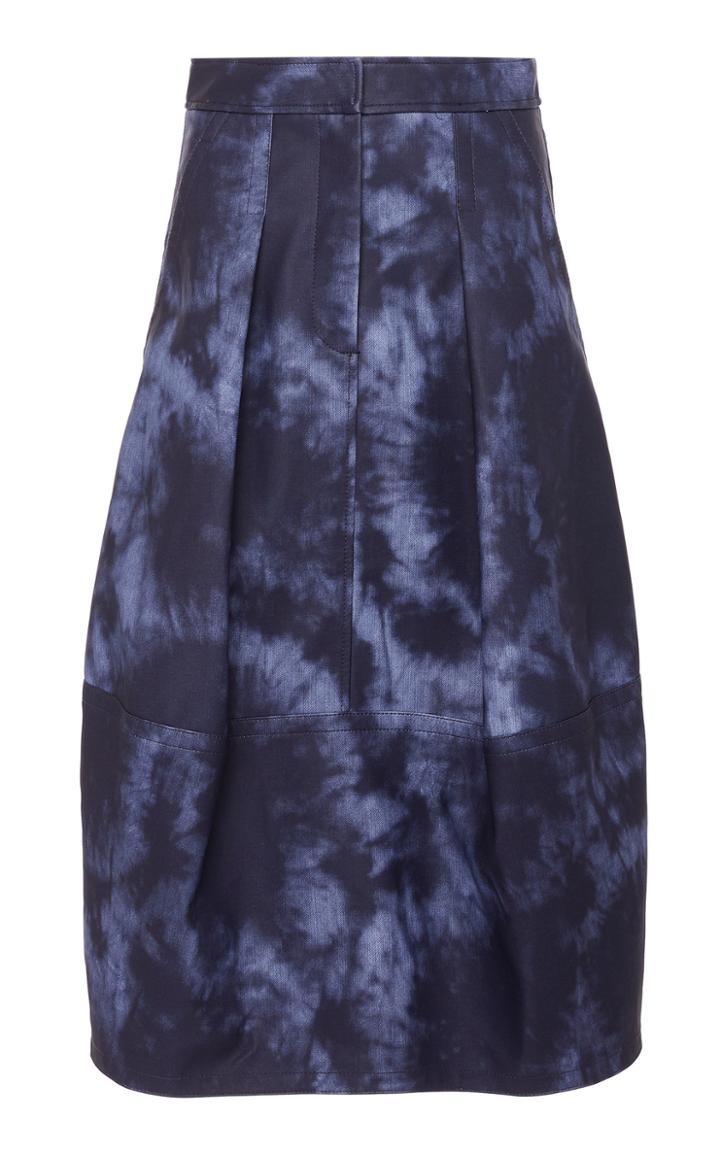 Tibi Rubberized Tie Dye Sculpted Skirt
