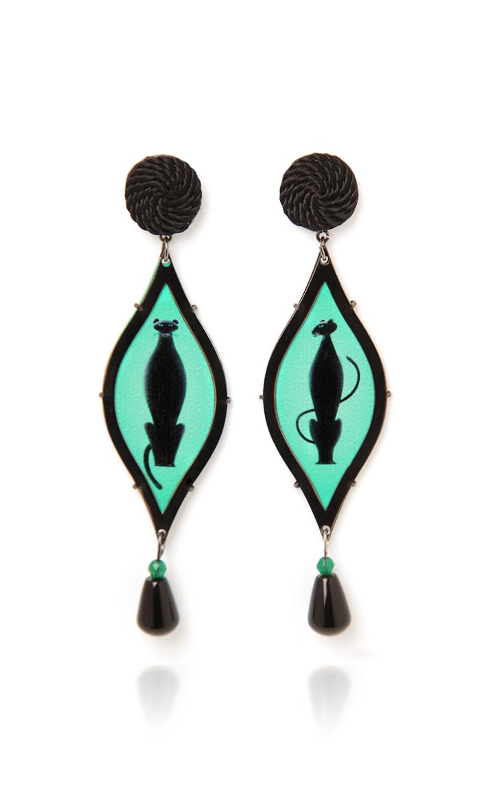 Anna E Alex Seduzione Dec Panther Earrings