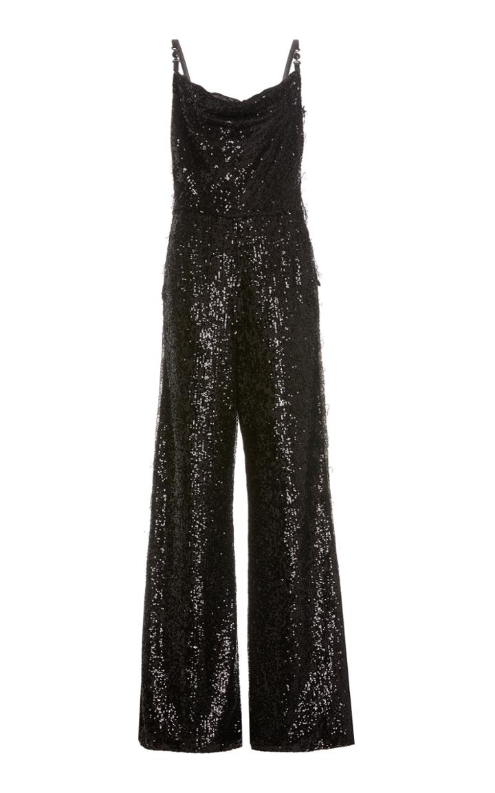 Moda Operandi Dundas Lace-detailed Sequined Wide-leg Jumpsuit