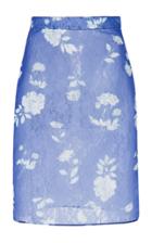 Moda Operandi Huishan Zhang Betty Floral Lace Pearl-detailed Skirt Size: 6