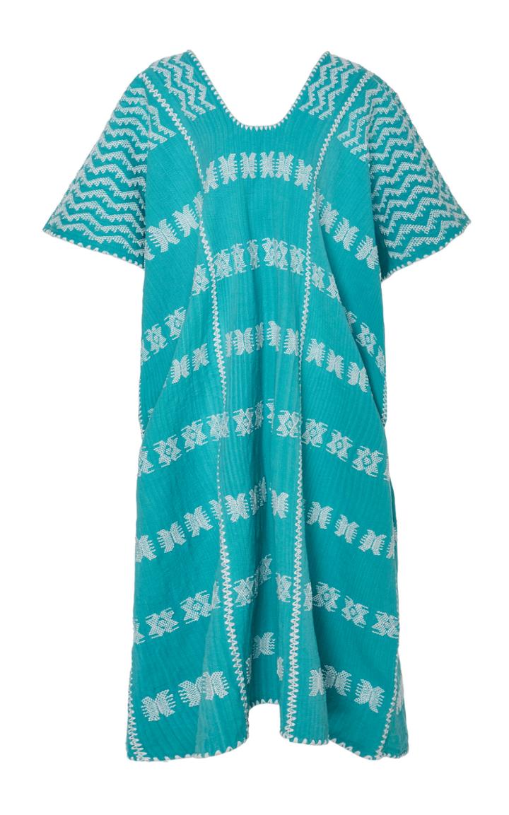 Pippa Holt Teal Cotton Mini Caftan