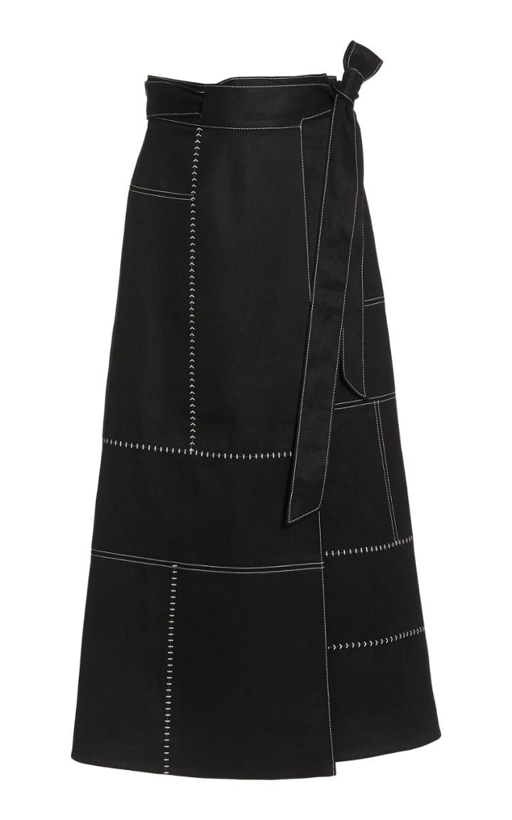 Moda Operandi Gabriela Hearst Alex Woven Linen Skirt