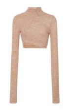 Zo Jordan Camel Wallace Cropped Turtleneck