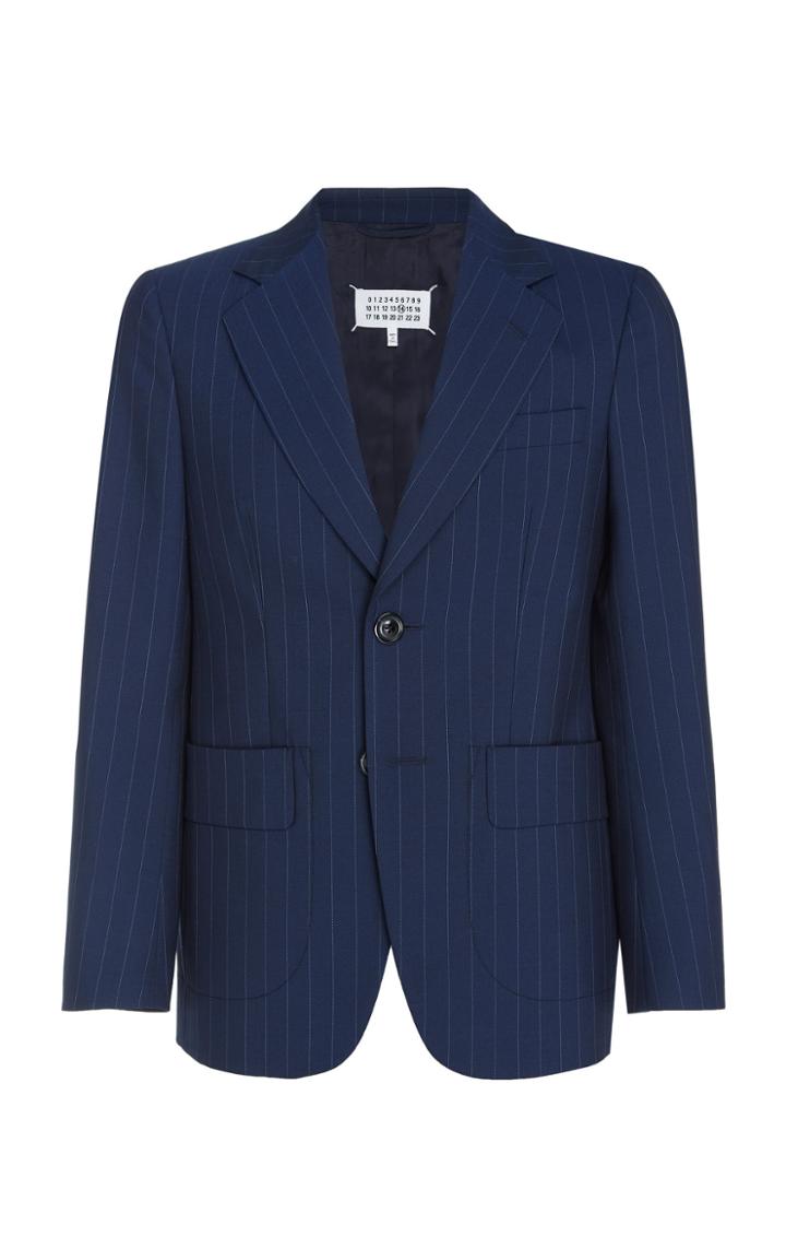 Maison Margiela Pinstriped Wool Blazer