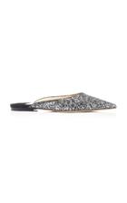 Moda Operandi Jimmy Choo Moda Exclusive Lizia Coarse Glitter Flats Size: 35