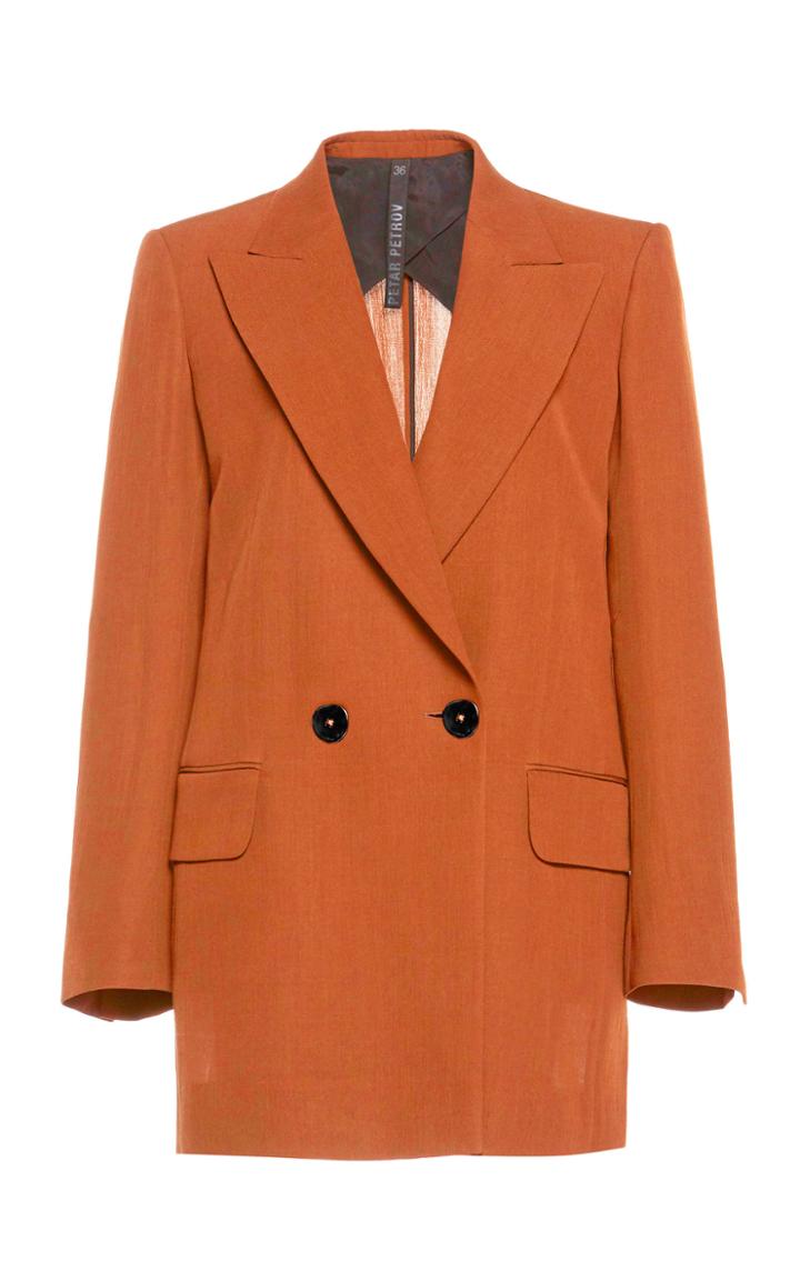 Petar Petrov Jazz Double-breasted Wool-blend Jacket