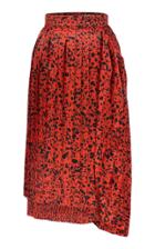 Bourie Layered Printed Midi Skirt